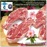 Lamb collar SHOULDER bone-in FOREQUARTER Australia MIDFIELD frozen CHOP CUTS 2.5cm 1" (price/kg)